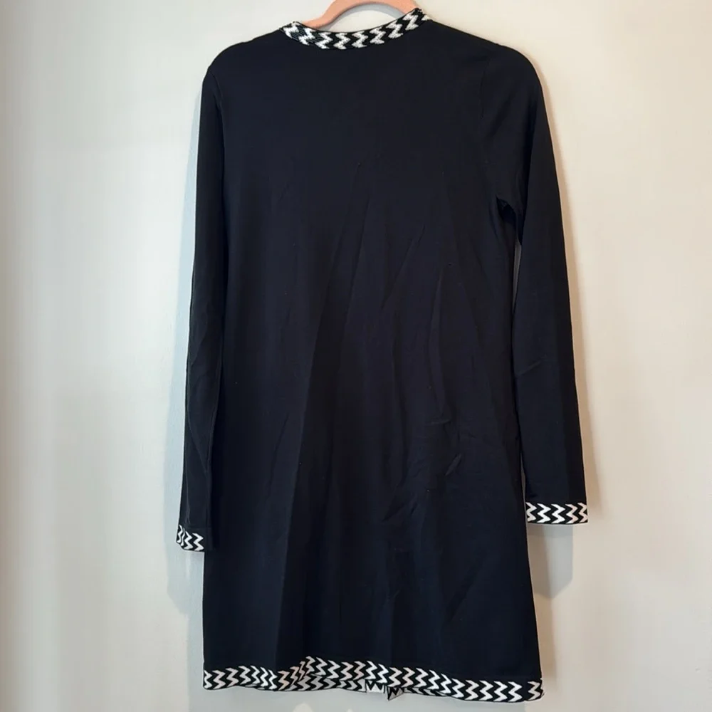 DVF/Diane Von Furstenberg Carmela Black and White Long Cardigan - Picture 4 of 16